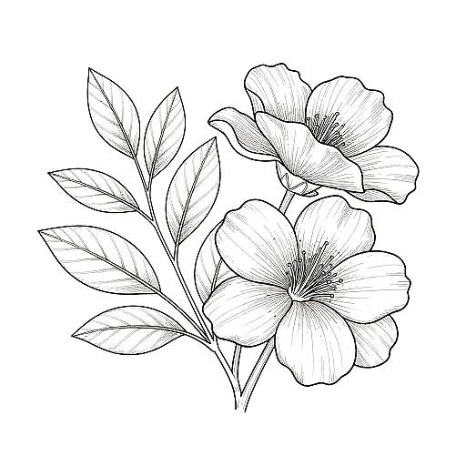 Elegant Botanical Line Art Generator