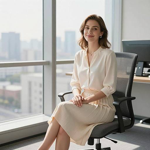 Warm Corporate Portrait in High-Rise