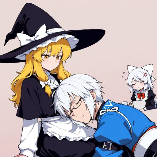 Angry Boy Surrounded by Sleeping Girls