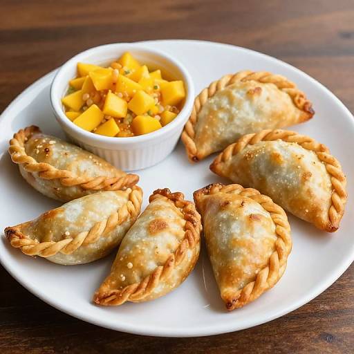 Golden Empanadas with Mango Salsa