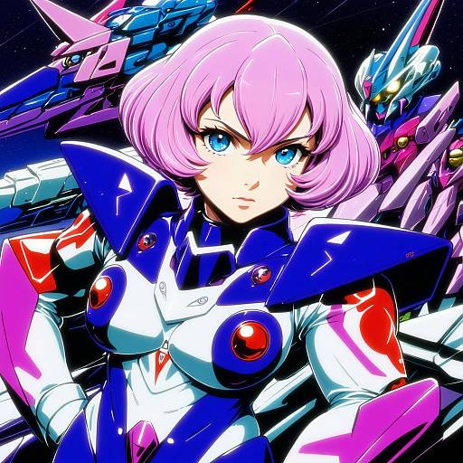 Illustration of Haman karn, gundam in the style of Ipuu (el-ane koubou)