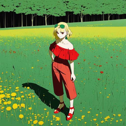 Blonde Hunter x Hunter Character in Meadow