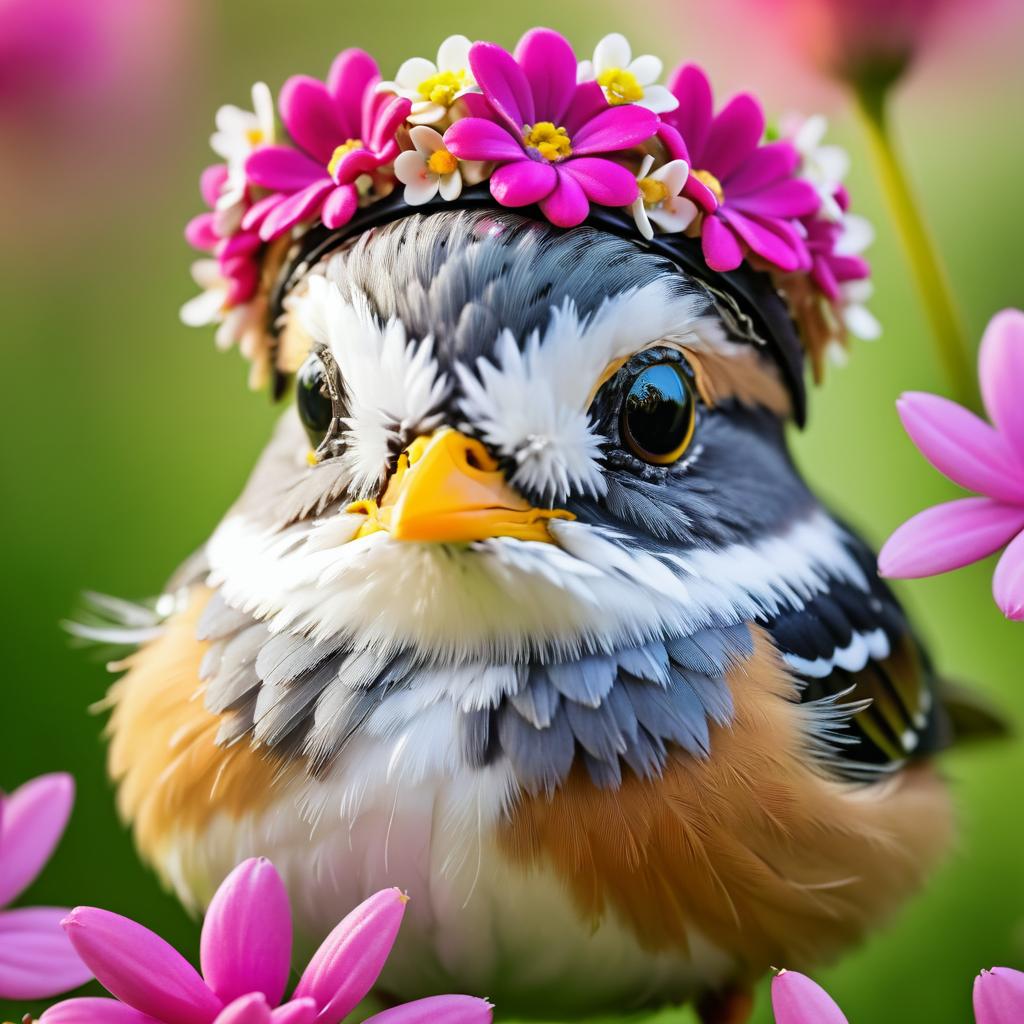 Stunning Macro of a Bird with Crown