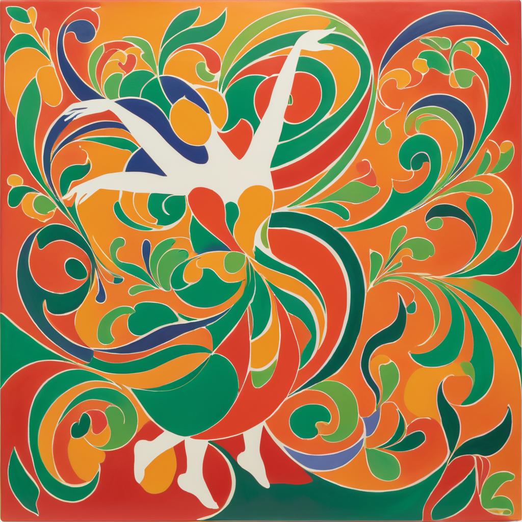 Vibrant Dancer in Matisse Style