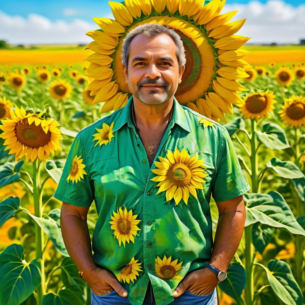 Vibrant Portrait of a Brazilian Man