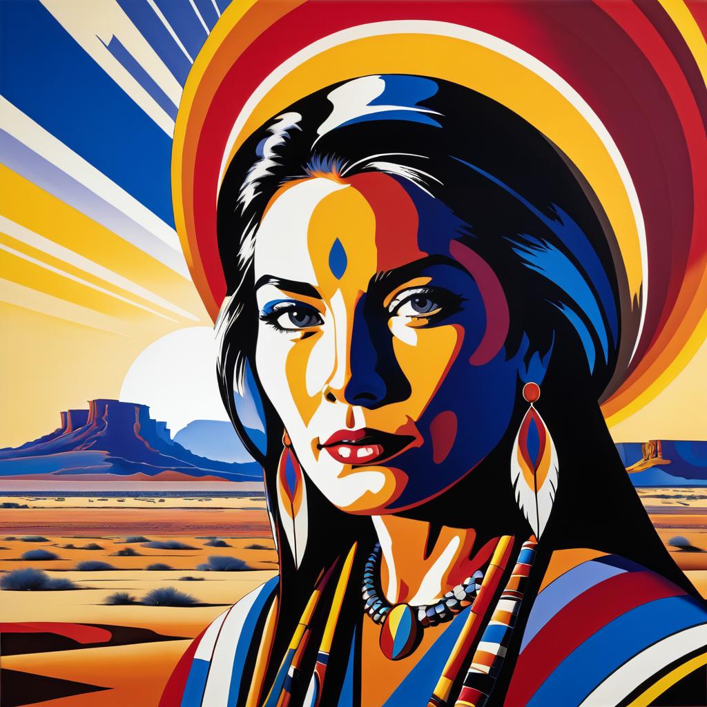 Vibrant Pop Art Portrait of Strength