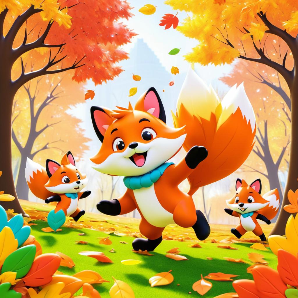 Whimsical Fox Adventures in Autumn Park