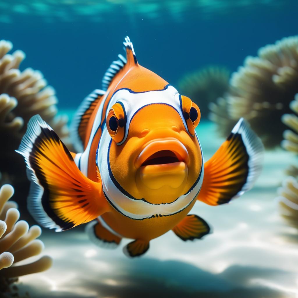 Hyper-Realistic Underwater Clownfish Photography