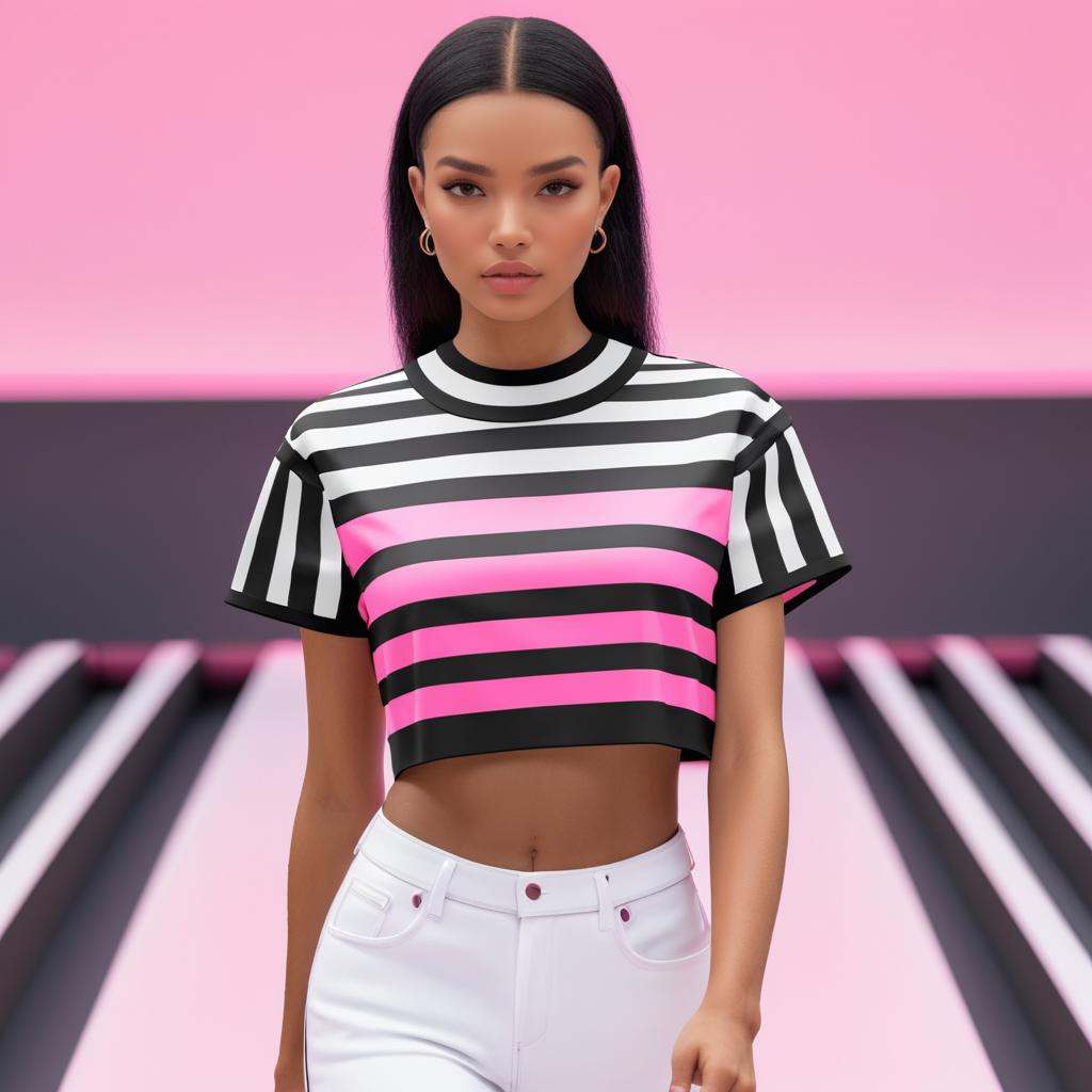 YZY Gap Inspired 3D Crop Top Design