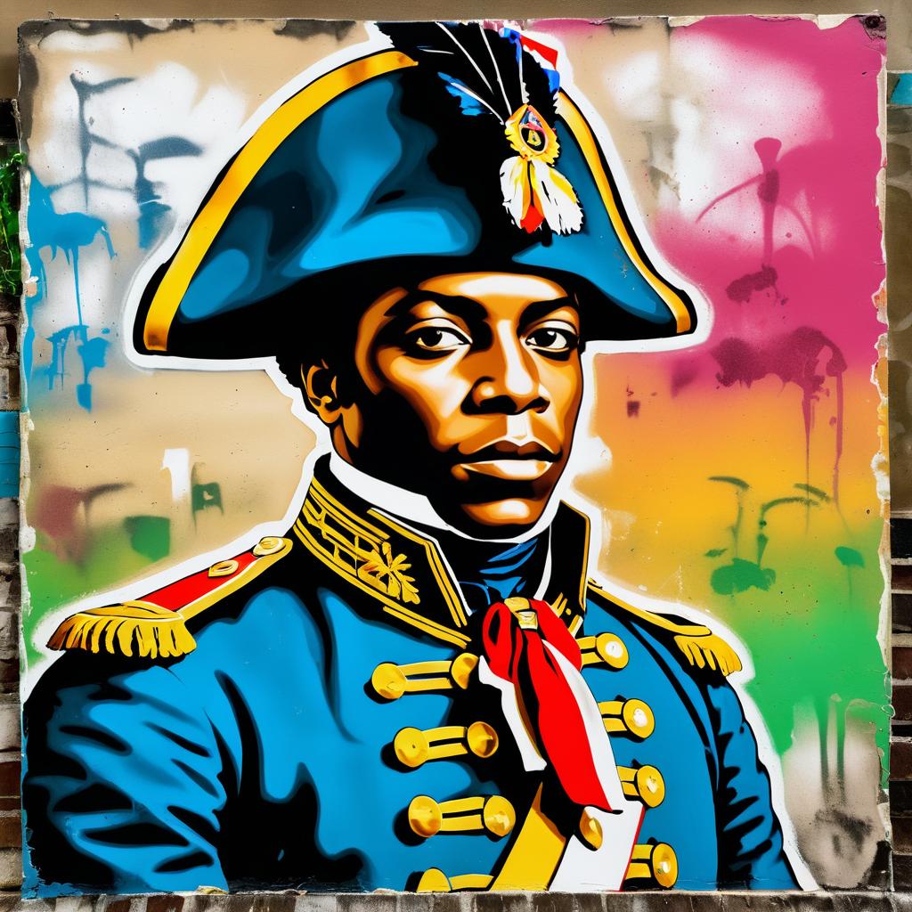 Vintage Graffiti Art of Toussaint Louverture