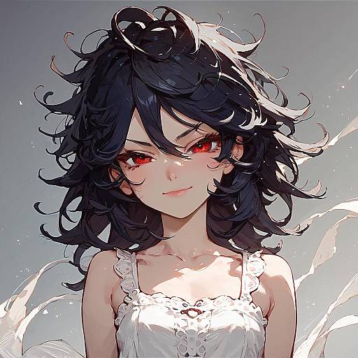 Vampire Girl in Elegant Castle Setting