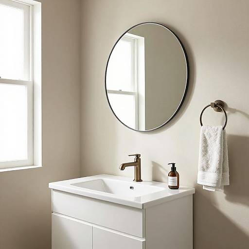 Modern Bathroom with Matte Bronze Fixtures