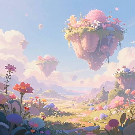 Dreamy Surreal Pastel Landscape
