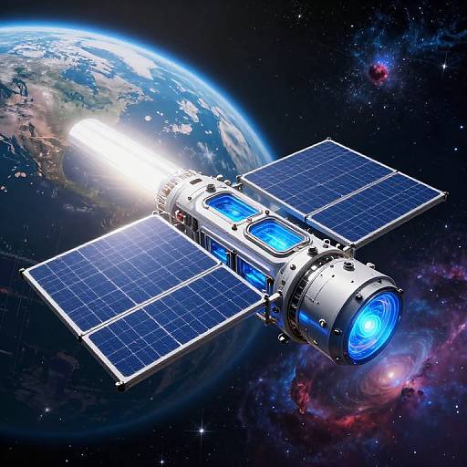 Futuristic Solar Generator in Space