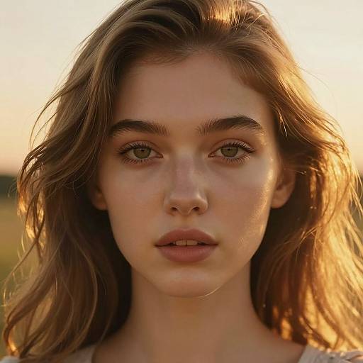 Luminous Symmetrical Female Portrait