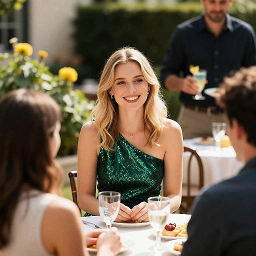 Joyful Garden Gathering with Friends