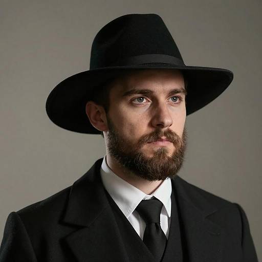 Cinematic Amish Man Portrait with Beard
