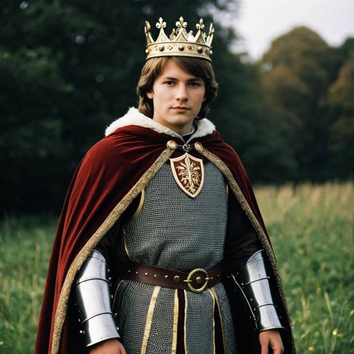 Young Man in Medieval King Costume