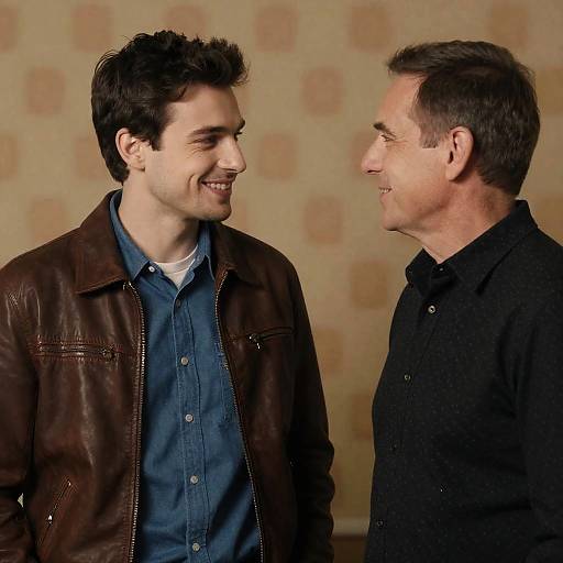 Two Men Sharing a Joyful Conversation