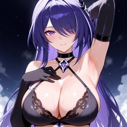 Ethereal Anime Girl in Monochrome