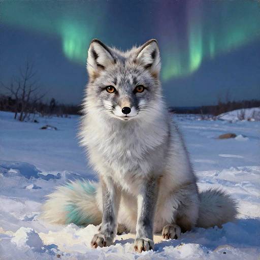 Turquoise-Tipped Arctic Fox Kit Portrait