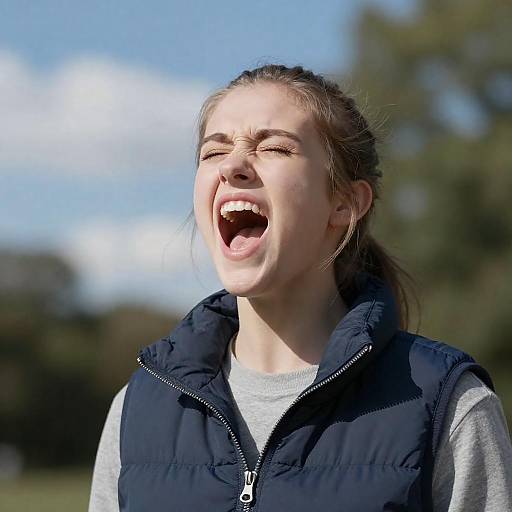 Emotional Portrait of a Young Woman