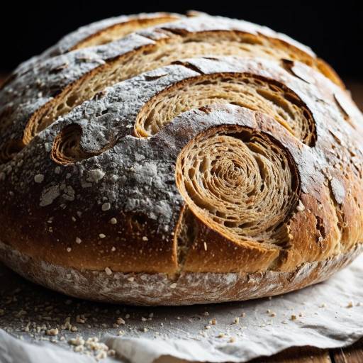 Artistic Close-Up of Sourdough Bread