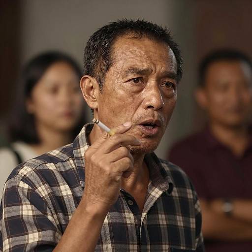 Candid Portrait of a Speaking Man