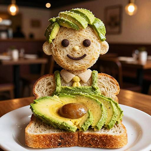 Pareidolia Avocado Toast Sculpture