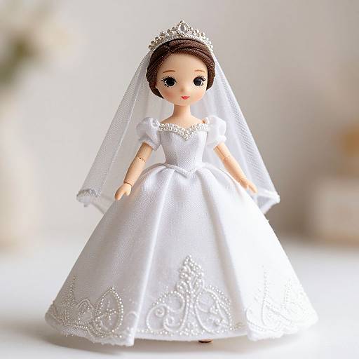 Elegant Bridal Doll Illustration