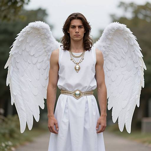 Fallen Angel Male Costume Outdoors