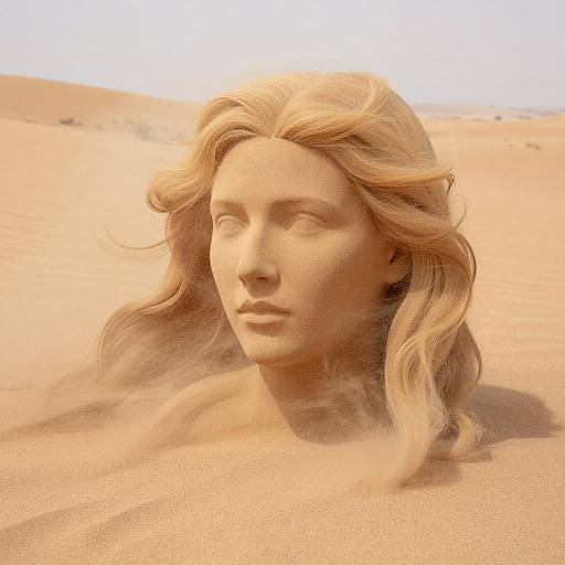 Desert Wind Sculpted Woman's Portrait