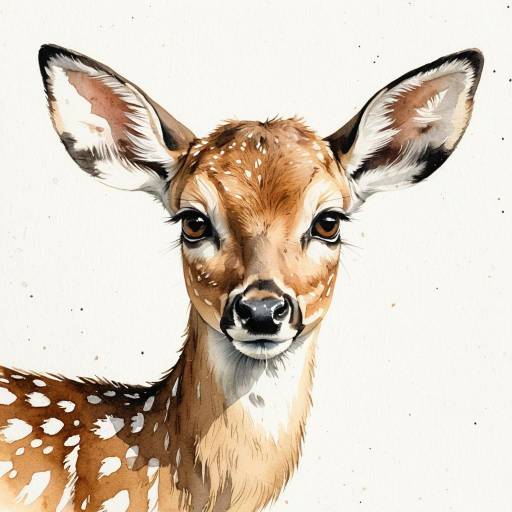 Hopeful Watercolor Illustration of a Fawn