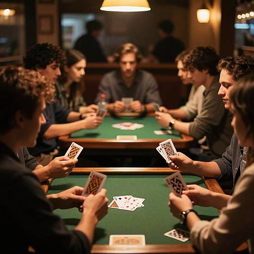 Energetic Trivia Game Night Scene