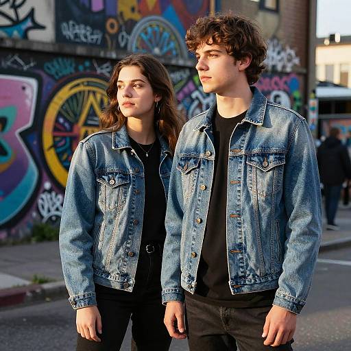 Young Couple in Urban Street Art