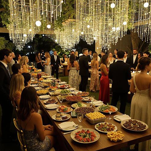 Extravagant Nighttime Outdoor Party