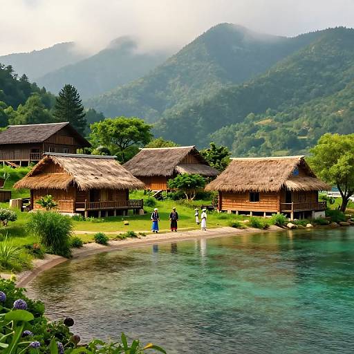 Tranquil Village by Crystal Lake