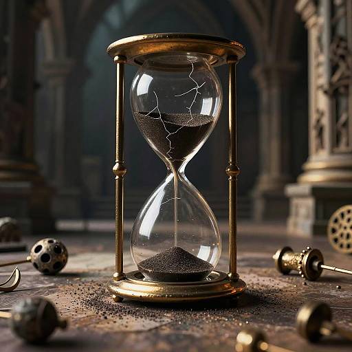 Surreal Unluck Hourglass Symbolism