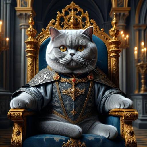 Majestic Portrait of a Regal Cat Lord