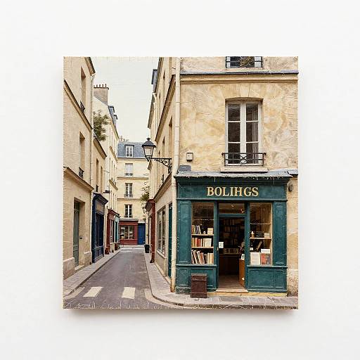 Vintage Parisian Bookshop Alley
