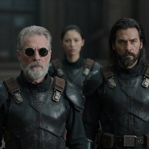 Mysterious Armored Trio in Darkness