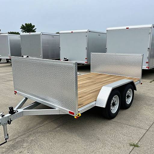 Aluminum Utility Trailer with Diamond Plate