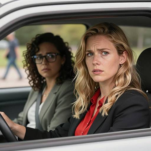 Concerned Women in Car