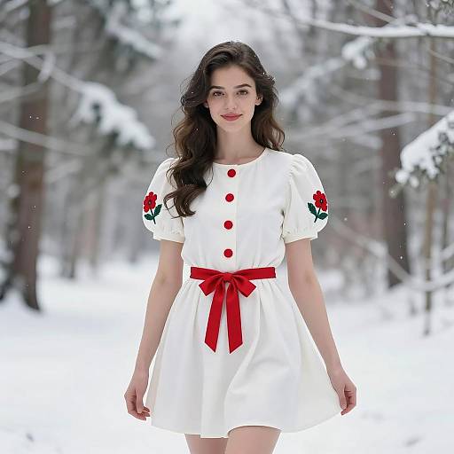 Serene Portrait of Winter Elegance