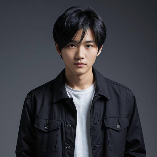 Young Man with Casual Dark Jacket