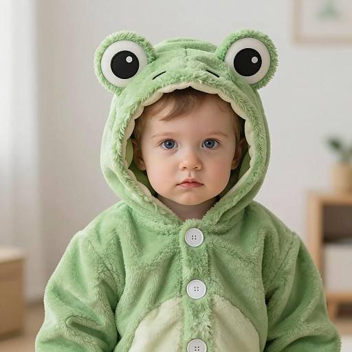 Toddler in Frog Costume