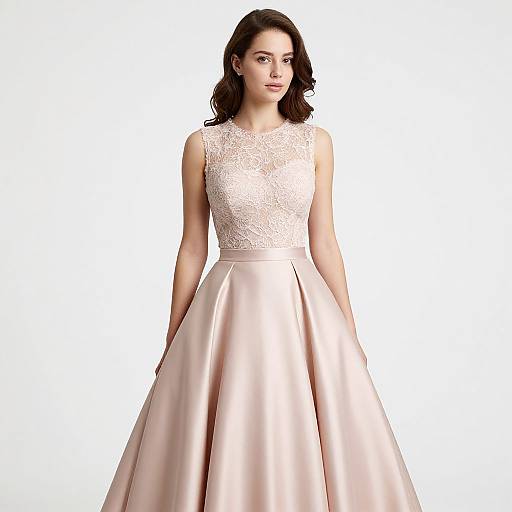 Romantic Elegance in Blush Pink Gown