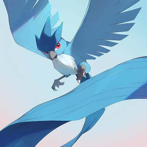 Illustration of Articuno, pokemon in the style of Gin00