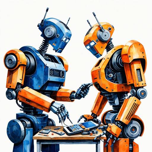 Robots Disassembling Mobile Phone Portrait