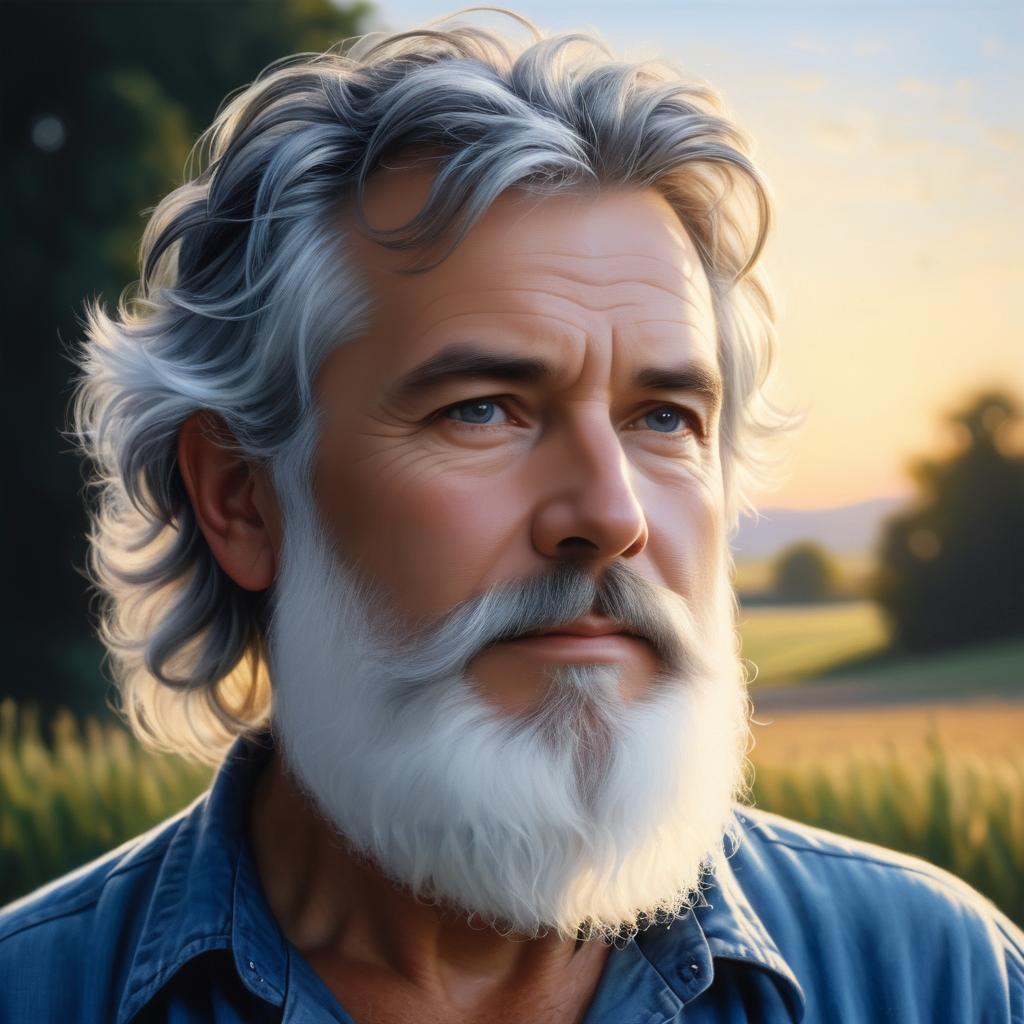 Stunning Portrait of a Middle-Aged Farmer